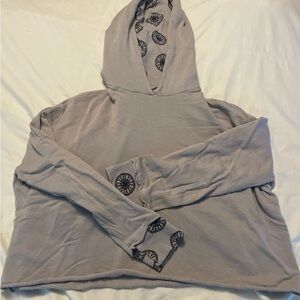 Gray cropped hoodie Soulcycle sweatshirt